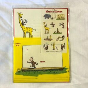 Curious George Stationary for 4 letters